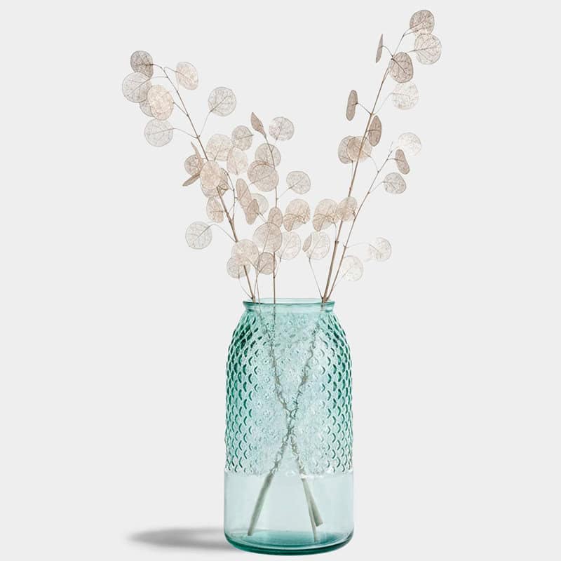 Recycled glass vase eco-friendly home decor