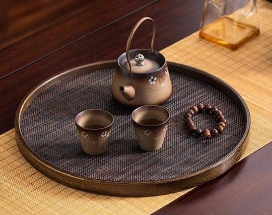 Kashina wood tray for coffee table styling